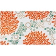 thumbnail image 6 of Drymate Pet Bowl Placemat, Dog & Cat Food Feeding Mat - Absorbent Fabric, Waterproof Backing, Slip-Resistant - Machine Washable/Durable (12” x 20”) (Rejuvenation Orange & Turquoise), 6 of 7