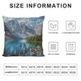 thumbnail image 5 of Moraine Lake with Rocky Mountains Farmhouse Pillow Cover 18x18 Inch Home Decor Cotton Linen Throw Pillow Case Cushion Cover for Sofa Couch, 5 of 5