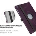thumbnail image 3 of Case for Galaxy Tab A 10.1 2019 (T510 / T515), 360 Degree Rotation Protective Cover, Leather Case Rotatable Stand Magnetic Attachment and Charge for Galaxy Tab A 10.1 2019 - Purple, 3 of 7
