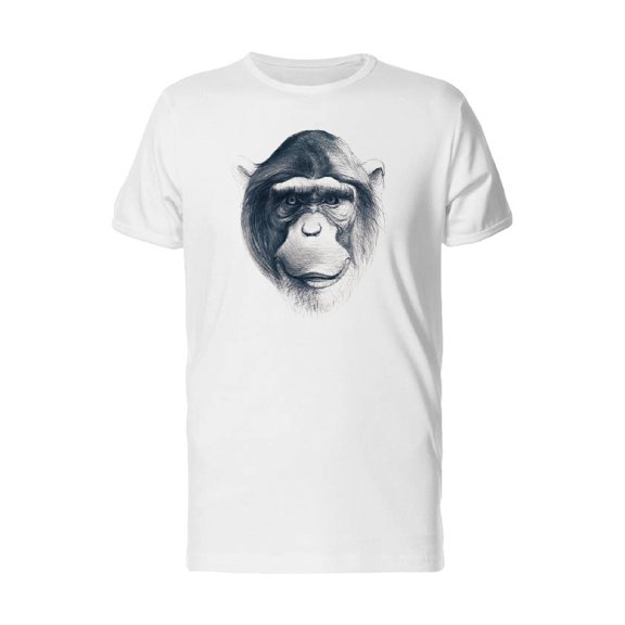 Happy Monkey Head Drawing Tee Men's -Image by Shutterstock