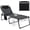 Black, variant on Lounge Chair for Outside, 440lbs 27” Oversize Folding Beach Tanning Sunbath Chair with Adjustable Backrest & Removable Pillow, Lightweight Portable Patio Lounger for Lawn Poolside (1, Grey)