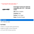 thumbnail image 2 of Front Upper Control Arm Shaft Kit - Compatible with 1979 - 1986 GMC C3500 1980 1981 1982 1983 1984 1985, 2 of 2