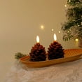 thumbnail image 6 of zhmrfg Christmas Pinecone Aromatherapy Candle Soy Wax Holiday Scene Decoration Pine Shaped Scented Candle Indoor Festive Table Mantel Relaxing Cozy Warm Family Christmas Ambience Glow, 6 of 9