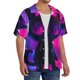 thumbnail image 2 of Fotbe Neon Toy Cat Reflections Camisa Estampada de Manga Corta para Hombre, Casual de Verano, Estilo Playero, Sin Arrugas-X-Large, 2 of 5