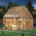 thumbnail image 1 of Yiwa Serre en Polycarbonate 6x7FT, Petite Maison Extérieure Robuste avec Cadre en Aluminium Renforcé, Porte Verrouillable, Évent de Toit Réglable et Espace de Culture Spacieux, 1 of 8