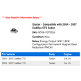 thumbnail image 2 of Starter - Compatible with 2004 - 2007 Cadillac CTS Sedan 2005 2006, 2 of 2