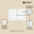 thumbnail image 4 of Ava Armoire d'Appoint Moderne 23,6 avec 2 Tablettes Ajustables, Blanc, 4 of 9