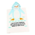 thumbnail image 1 of Kids Hooded Bath Towel Baby Bathrobe Spring Fall Towel Bathing Wrap Blanket Blue Penguin, 1 of 8