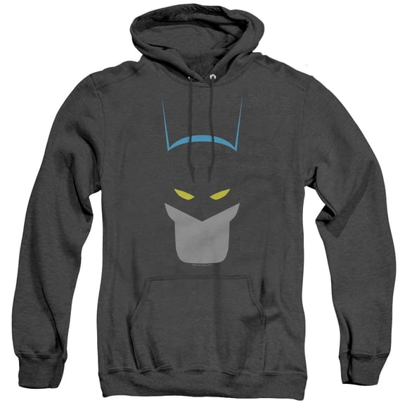 Batman Simplified Adult Heather Hoodie Sweatshirt Black