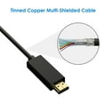 thumbnail image 2 of DP to HDMI Cable, Rankie 15FT Gold Plated DisplayPort to HDMI HDTV Cable 15ft - Black, 2 of 6
