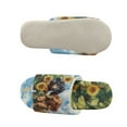 thumbnail image 5 of COEQINE Dachshund Sunflower Womens Fuzzy Slippers House Shoes Open Toe Indoor Slippers Soft Lightweight Quiet Fluffy Slides Machine Washable Footwear for Ladies Her Mom, 46-47, 5 of 7