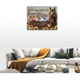 thumbnail image 2 of Horse Wall Art Farmhouse Horse Sunflower Pictures Wall Decor Rustic Hummingbird Canvas Prints Country Scenery Painting God Says You Are Artwork Home Decoration for Kitchen Living Room Bathroom 12"x16", 2 of 6