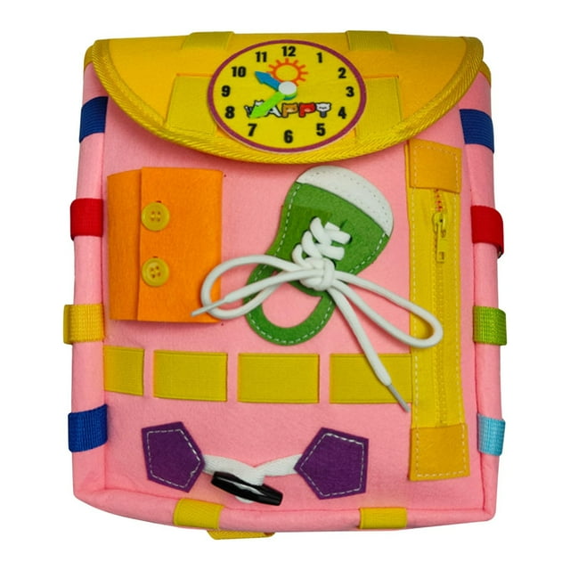 Wdhugt Educational Activity Backpack For Early Childhood Learning With Busy Board Toys Non-Woven Fabric Material For Travel And Play 1 Piece Model B B