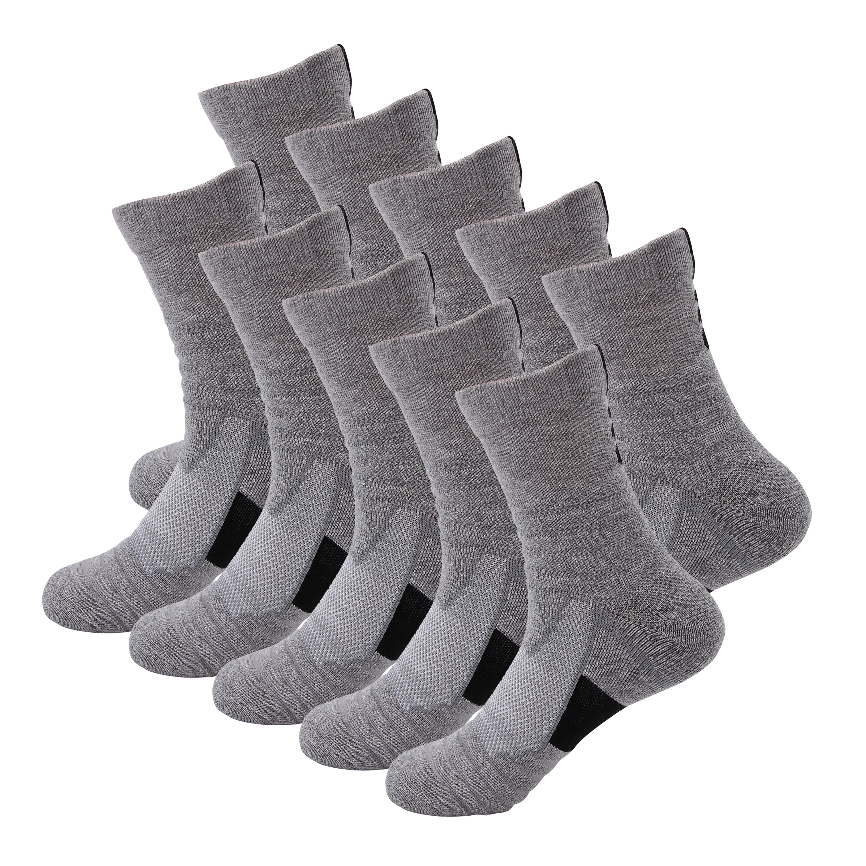 Men Premium Cotton Cushion Breathable Crew Sock Youth Boys Girls