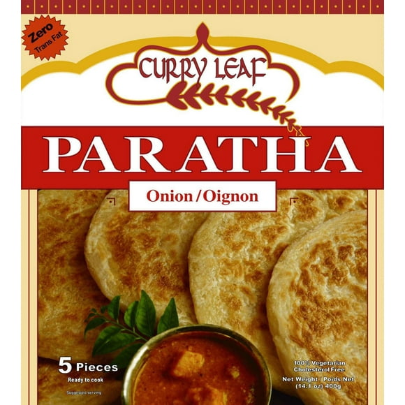 Paratha prêt à cuire à l'oignon de Curry Leaf 400 g, 5 pièces