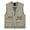 Khaki, variant on Krdevn Men's Outdoor Multi-Pocket Waterproof Thin Sleeveless Vest with Zipper Detail Comfortable Stretchy for Hiking Fishing Everyday All Season Casual Wear,Tank Tops Men,L