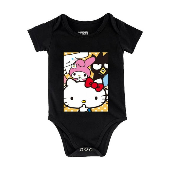 Hello Kitty Unisex Baby Bodysuits Short-Sleeve Cotton Baby Clothes for Girls Boys 0-24 Months 3M/59