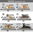 thumbnail image 6 of Exclusivo Mezcla Checkered Orthopedic Pet Bed for Extra Large Dogs 56"X40", Waterproof Removable Washable Cover, Gray, 6 of 7