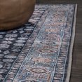 thumbnail image 3 of JONATHAN Y WASHABLE 2 x 8 Runner Rug, Kemer All-Over Persian - Black/Blue, WSH104D-28, 3 of 9