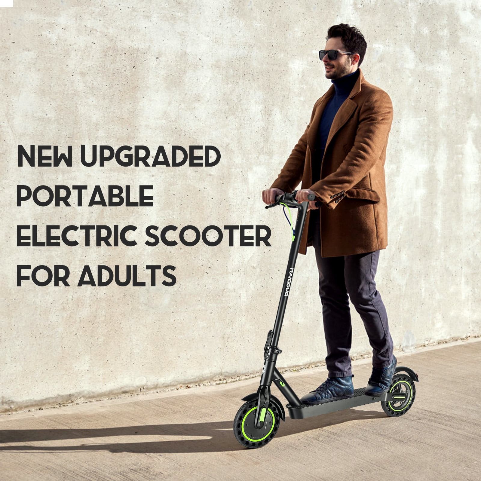 Electric Scooter for Adults,10" Tires ,19 mph, 20 Miles Range,Rear Suspension, Portable Folding E Scooter with Dual Braking System for Adult and Teens