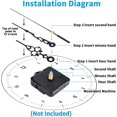 thumbnail image 3 of Silent Quartz Clock Mechanism Movement Kits,DIY Wall Clocks Mechanism Parts Motor Replacement(Black), 3 of 5