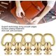 thumbnail image 4 of Remaches de latón 5 juegos D-Ring Nail Chicago Perno y tornillo de metal para cuero Craft Perfume Bell Gold, 10x6mm TUNC Sencillez, 4 of 5