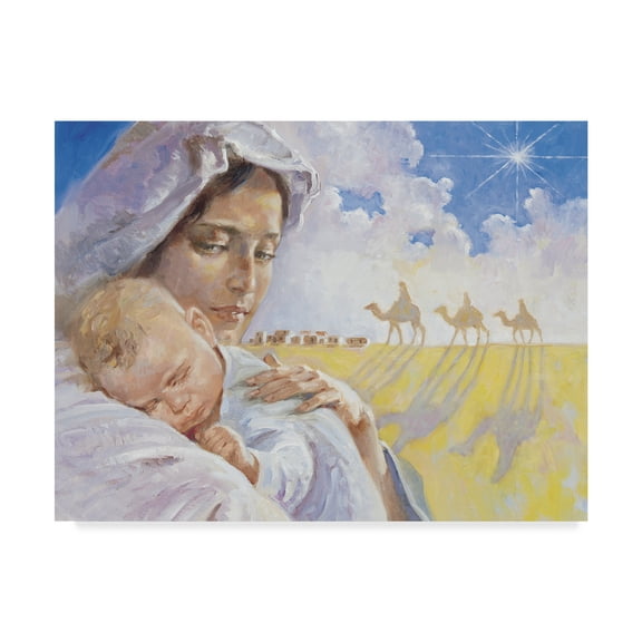 Trademark Fine Art 'Mary With Baby Jesus' Canvas Art by Hal Frenck