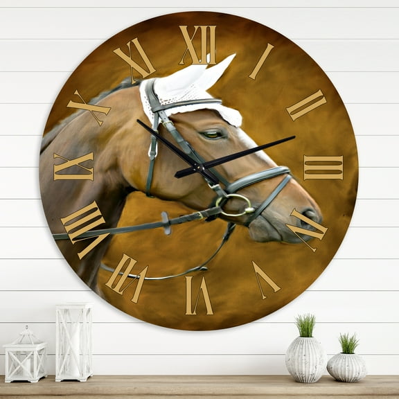Designart 1 in Quartz Farmhouse Wall Clock