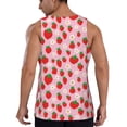 thumbnail image 6 of Rocae Hand Drawn Strawberry for Men's Workout Tank Top Men's Running Tank Top Dry Fit Athletic Workout Tank TopsX-Large, 6 of 9