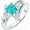 6, variant on Womens Natural Turquoise Rings 925 Sterling Silver Genuine Green Round Stone Leaf Ring Jewelry for Mom Wife