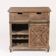 thumbnail image 1 of Rustic Wood Sliding Barn Door Wine Cabinet, 1 of 6