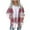 Red ①, variant on qucoqpe Women's Plaid Fleece Jacket Fashion Colorblock Long Sleeve Warm Plushy Fuzzy Coat