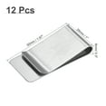 thumbnail image 5 of Uxcell 50mm Stainless Steel Slim Clip Credit Card Holder Clamp, Silver 12 Count, 5 of 6