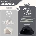 thumbnail image 6 of full Bed Tent Indoor, Bed Canopy with Star Lights & Flags, Twin Size Teepee Tents for Inside Bedroom(Black), 6 of 13