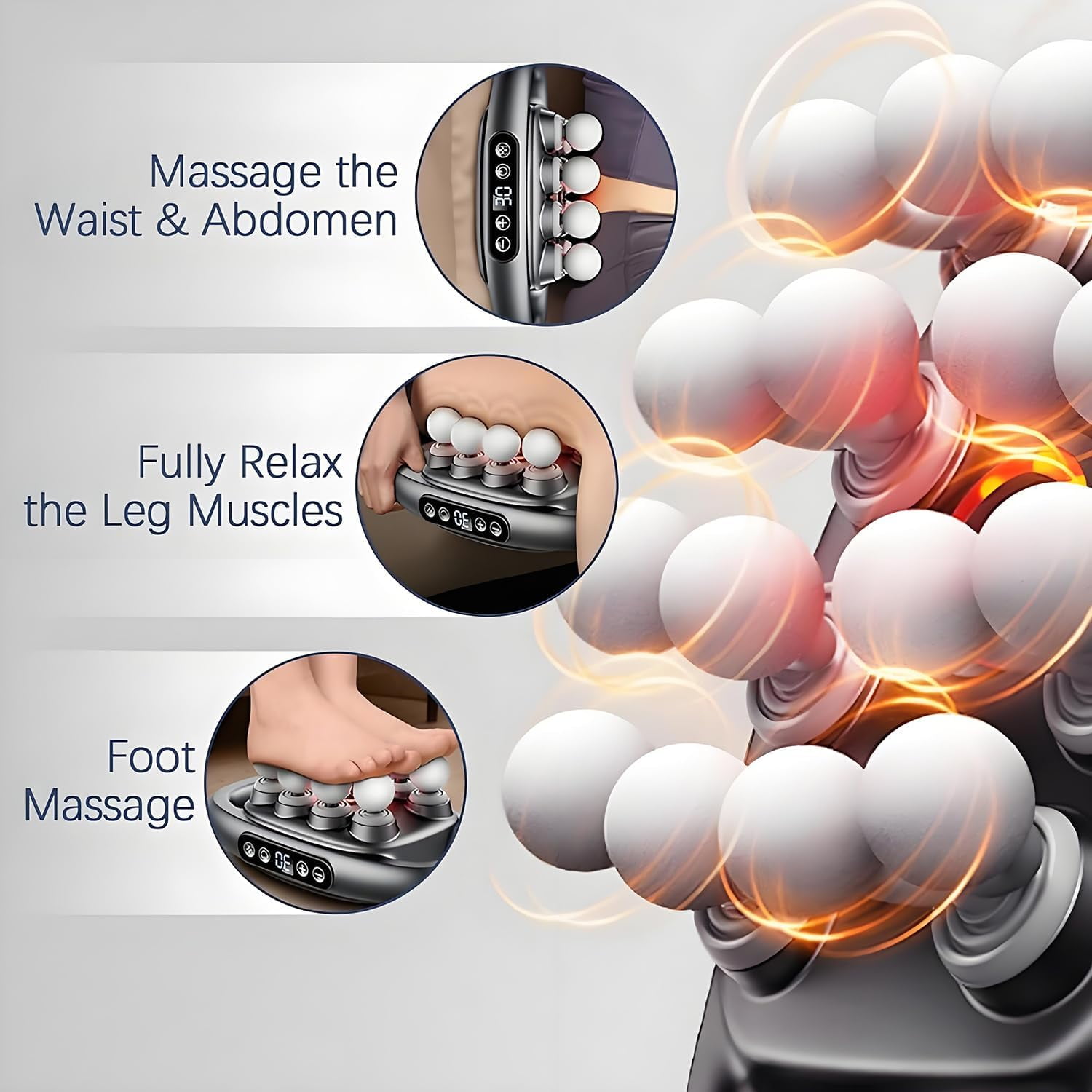 16 Head Deep Tissue Massage Gun - Portable Percussion Muscle Massager for Back Neck Shoulder Legs with Quiet Motor