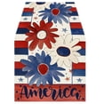 thumbnail image 3 of Lzobxe 4th Of July Table Runner Patriotic Red White Blue Stars and Stripes Tablecloth for Kitchen, Party and Independence Day Festive Dining Table Decor, 3 of 8