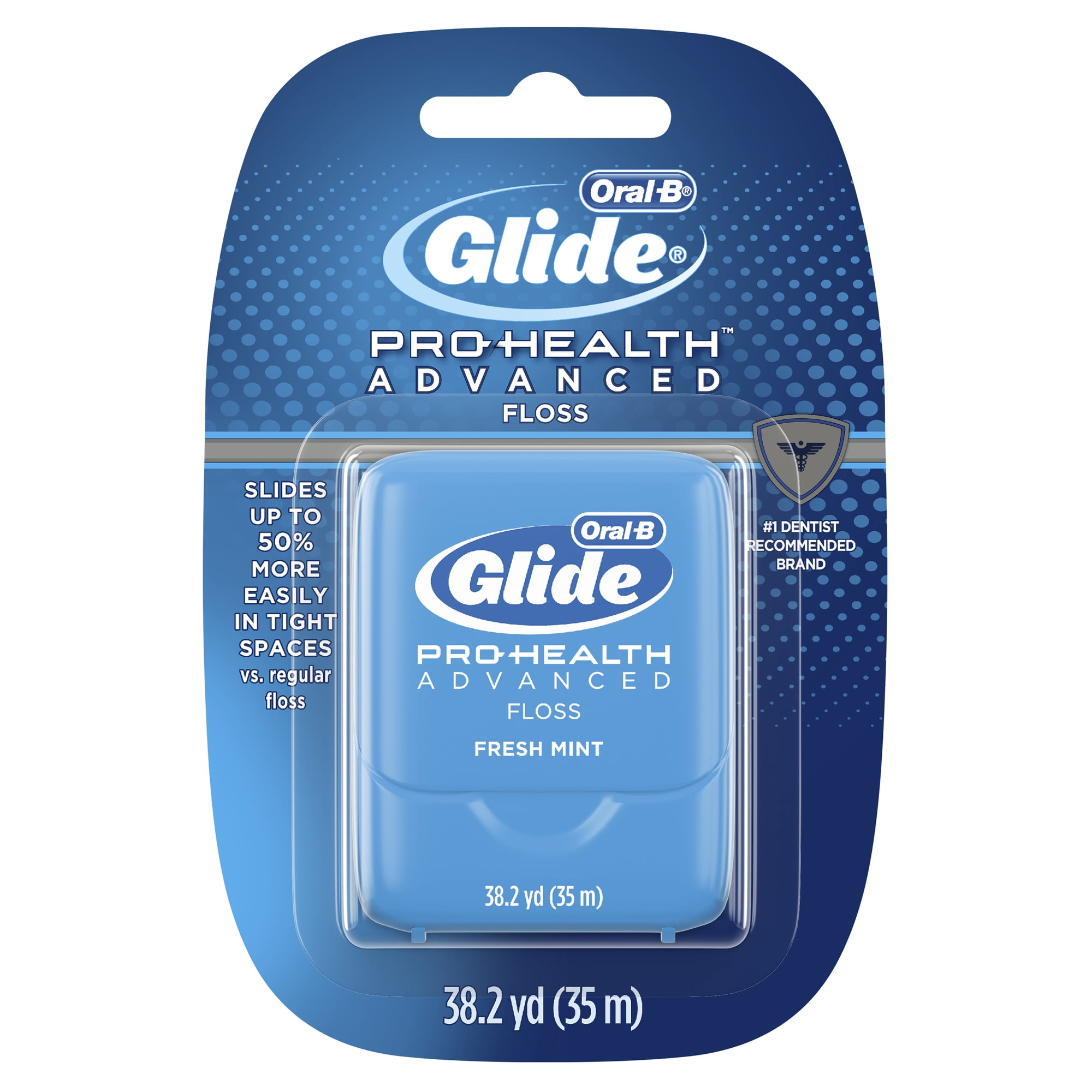 Oral-B Glide Pro-Health Advanced Dental Floss, Fresh Mint Flavor, 35 M