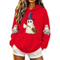 thumbnail image 3 of Jsaierl Halloween Sweatshirts Women Plus Size Ghost Graphic Pullover Hoodies Fall Holiday Long Sleeve Sweater Tops Halloween Costumes, Sizes S-2XL, 3 of 6