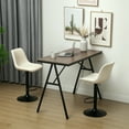 thumbnail image 2 of HOMCOM Tabourets de Bar Ensemble de 2 Tabourets de Bar Pivotants Réglables avec Dossier Beige, 2 of 10