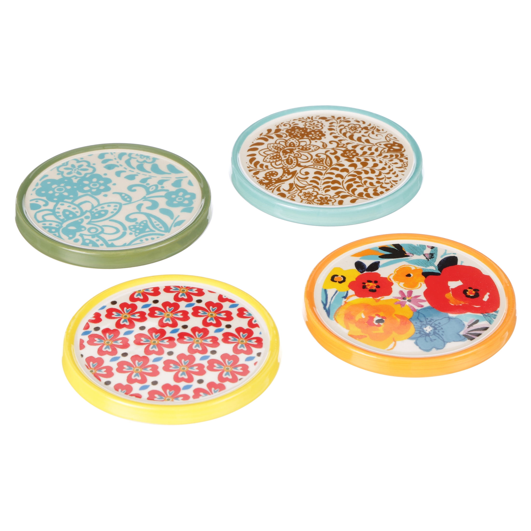 The Pioneer Woman Flea Market 5-Piece Stoneware Coasters & Napkin Box Set