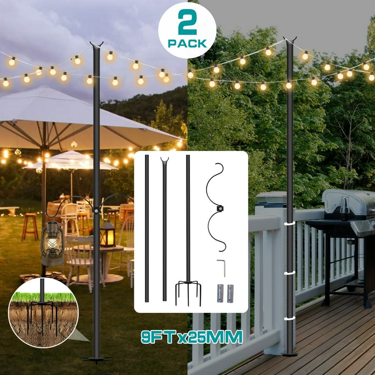 9 foot pole 2024 for string lights