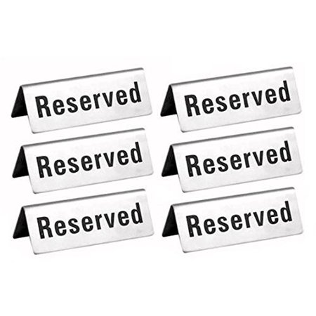 

Reserved Table Signs 4.75x1.75 - 12 Pack