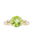 thumbnail image 4 of Rosec Jewels Natural Peridot Engagement Ring 2 Carat - AAA Grade - Split Shank Ring for Women - with Jewelry Box, 10K Yellow Gold, US 5.00, 4 of 8