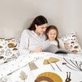 thumbnail image 5 of jejeloiu Kawaii Snail Turtle Bedding Comforter Set,Rustic Mushroom Fuflower Twin Comforter Sets,White Brown Bedding Set For Girls Kids,Super Cozy Room Decor Reversible,2pcs, 5 of 8