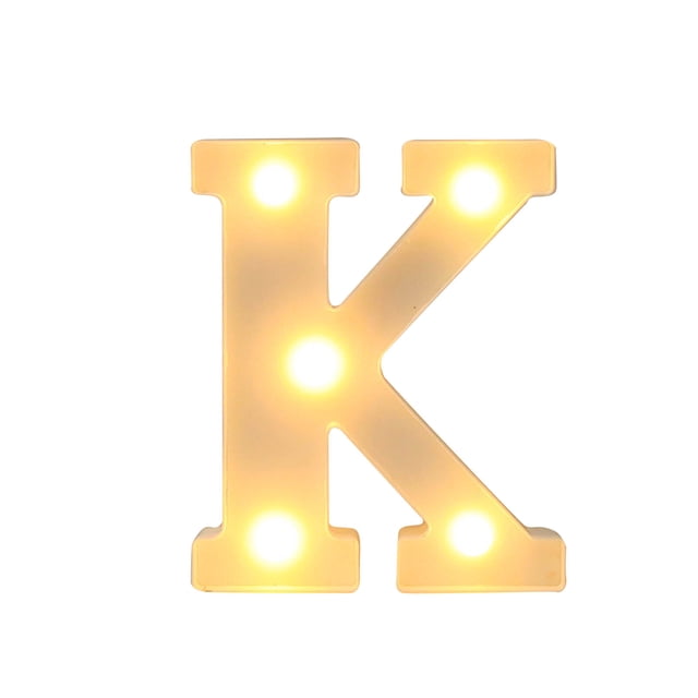 Iluminar las Cartas Led Bar Lights & Signs Alphabet Led Letter Ilumina las Cartas de Plástico Blanco, Colgando en A-M & White Led Lights