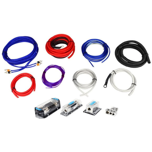 Rockville RDA0 4K 0 4 Gauge Dual Amplifier Installation Multiple-Amp Wire Kit
