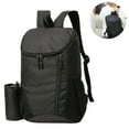 thumbnail image 1 of 1 mochila plegable ligera de 20 l, pequeña mochila de senderismo plegable para viajes, camping, vacaciones al aire libre, color negro, 1 of 8