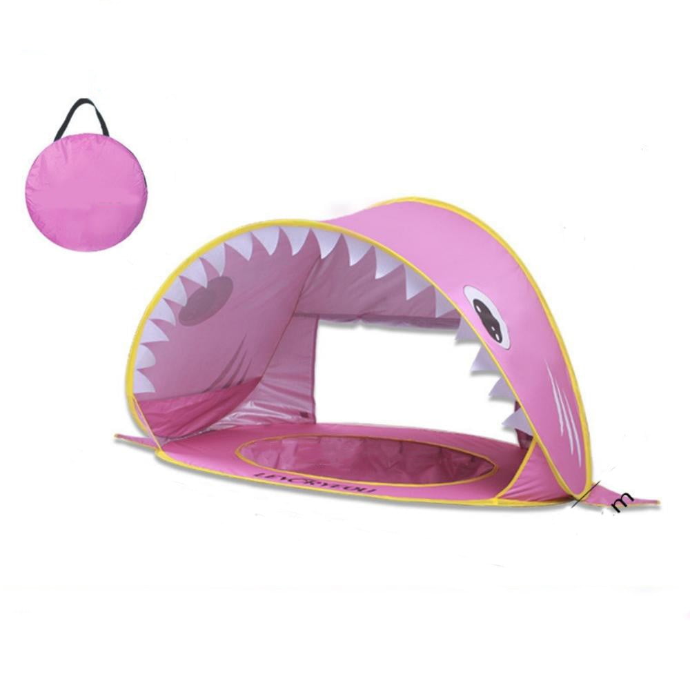 Paiuan Baby Beach Tent Pop Up Shark Baby Pool Tent with Portable Sun