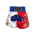 thumbnail image 5 of LiiYii Kids Muay Thai Shorts Boys Elastic Waistband Boxing Trunks MMA Kickboxing Training Shorts Kick Blue&White&Red S/140, 5 of 6