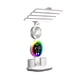 thumbnail image 2 of Lámpara de escritorio LED recargable | Luz inteligente plegable de 4 cabezales, reloj digital, portabolígrafos, iluminación ambiental RGB, altura ajustable, alimentación USB, blanco, 43x25x12cm, 2 of 6